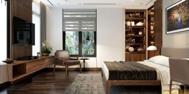 Thiết kế phòng ngủ master cho căn biệt thự tiện nghi và ấm áp