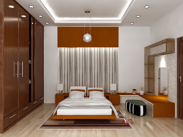 Các mẫu trần thạch cao giật cấp cho phòng ngủ đẹp nhất - Thiết kế 1