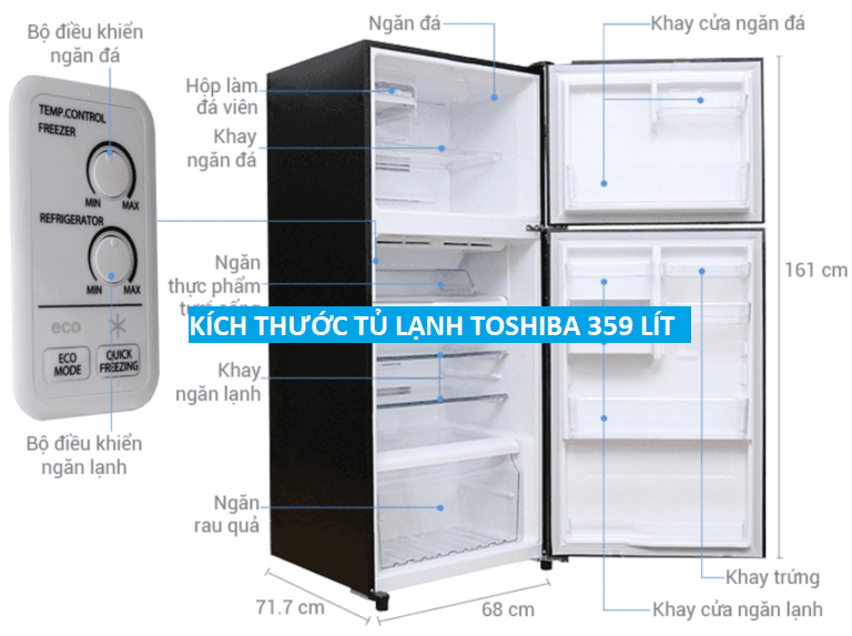Tủ lạnh side by side Toshiba 359 lít GR-TG41VPDZ (XK1)