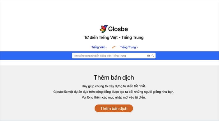 Glosbe trang web dịch tiếng trung chuẩn sang tiếng việt