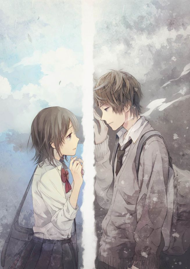 Hình ảnh anime cặp đôi buồn