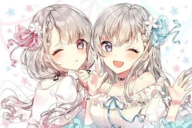 Hình ảnh avt đôi bff nữ anime cute