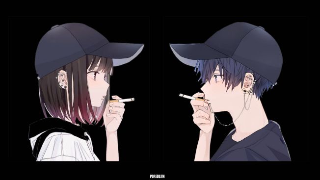 Hình ảnh avatar đôi anime ngầu